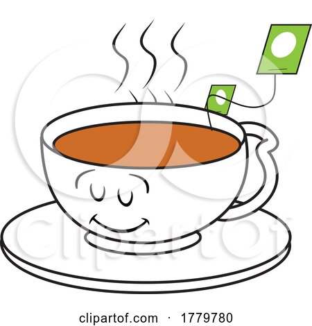 Cartoon Soothing Cup of Tea Mascot by Johnny Sajem