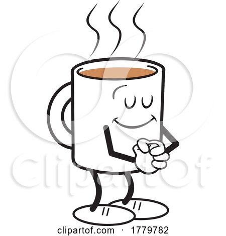 Cartoon Calm Mug Shots Coffee Moji Mascot by Johnny Sajem