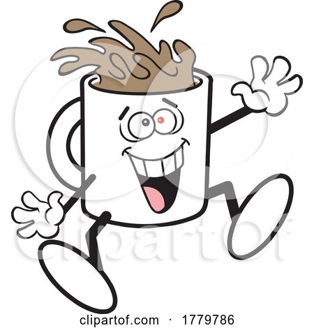 Cartoon Hyper Mug Shots Coffee Moji Mascot by Johnny Sajem