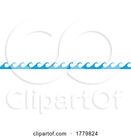 Blue Wave Border by Vector Tradition SM