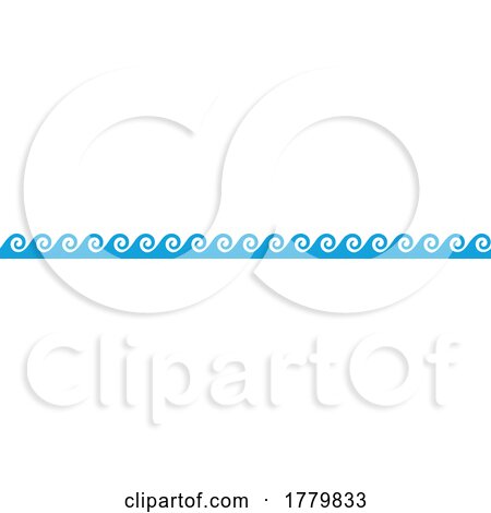 Blue Wave Border by Vector Tradition SM