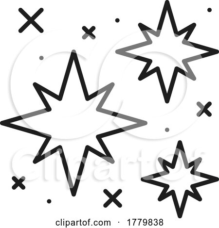 Black and White Stars by Vector Tradition SM