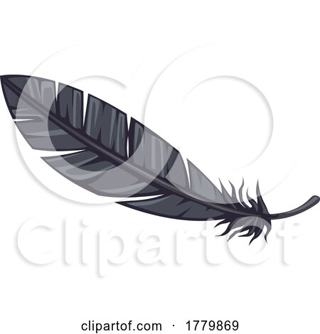 Raven or Crow Feather by Vector Tradition SM