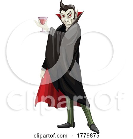Vampire Toasting with Blood by Vector Tradition SM