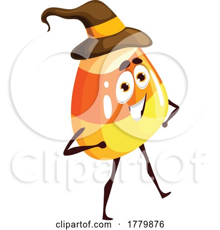Candy Corn Wearing a Witch Hat by Vector Tradition SM