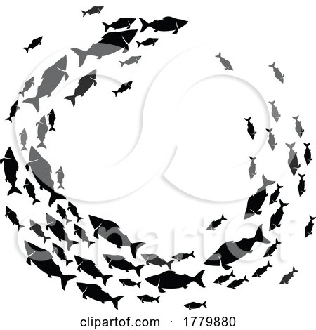 Circling School of Fish by Vector Tradition SM