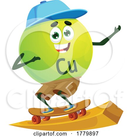 Micronutrient Mascot Skateboarding by Vector Tradition SM