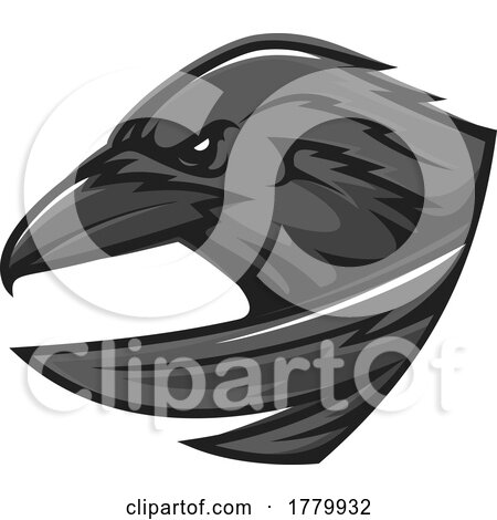 Raven or Crow Mascot Logo by Vector Tradition SM