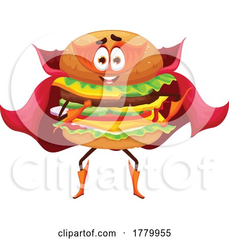 Super Hero Cheeseburger by Vector Tradition SM