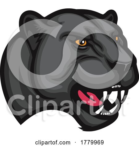 Panther Mascot Head by Vector Tradition SM
