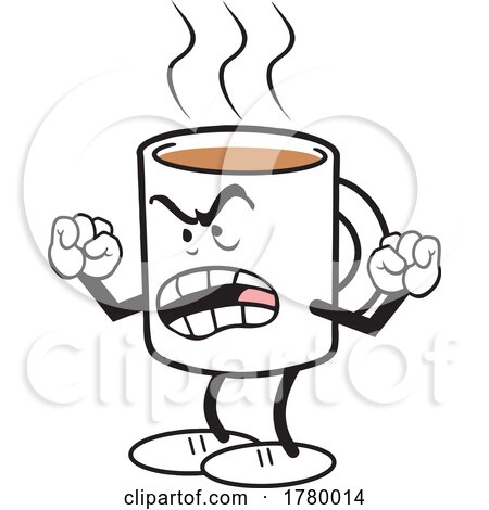 Cartoon Enraged Mug Shots Coffee Moji Mascot by Johnny Sajem
