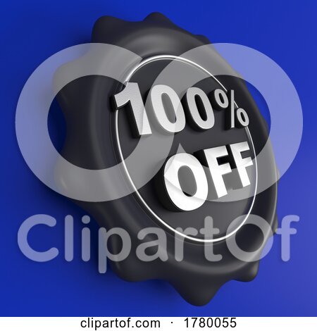 Discount Sale Wax Seal On a Blue Background - No Transparency by KJ Pargeter