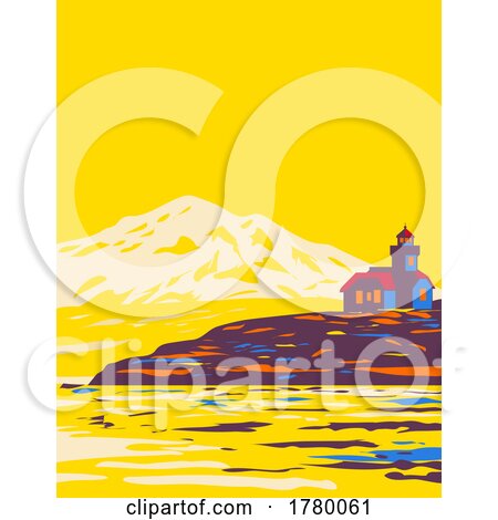 San Juan Islands Archipelago in Pacific Northwest Between Washington State and Vancouver Island Canada USA WPA Poster Art by patrimonio