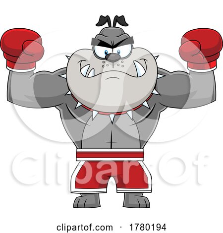Cartoon Boxer Bulldog Mascot by Hit Toon
