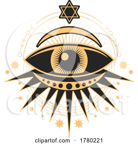 Mason and Magic Tarot Sacred Talisman Eye by Vector Tradition SM