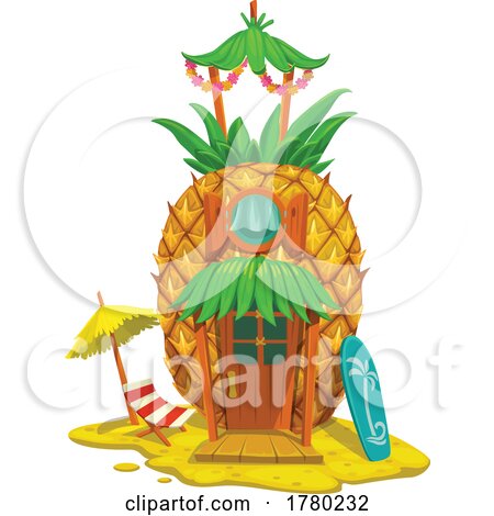 Tropical Pineapple Fairy House by Vector Tradition SM