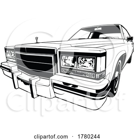Black and White Classic Car by dero