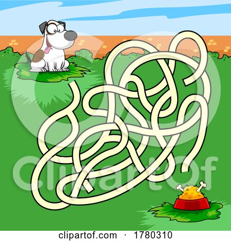 Cartoon Dog and Food Maze Game by Hit Toon
