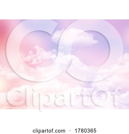 3D Cotton Candy Sky with Fluffy Clouds by KJ Pargeter