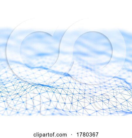 3D Network Communications Background with Abstract Plexus Design by KJ Pargeter