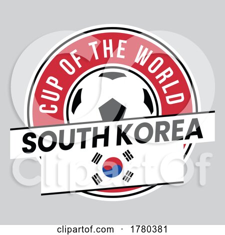 South Korea Team Badge for Football Tournament by cidepix