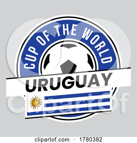 Uruguay Team Badge for Football Tournament by cidepix