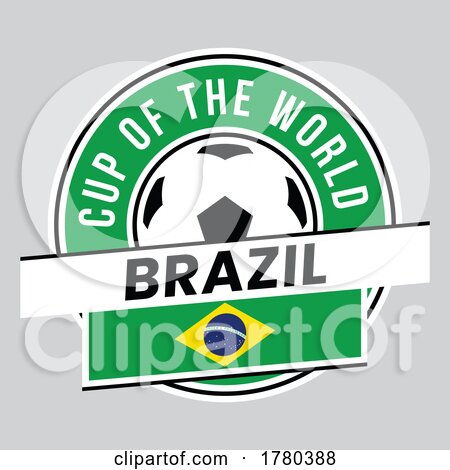 Brazil Team Badge for Football Tournament by cidepix