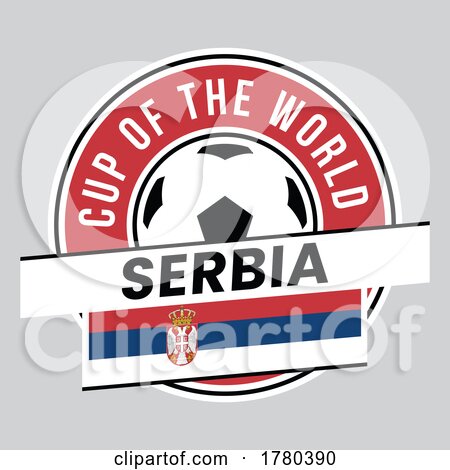 Serbia Team Badge for Football Tournament by cidepix