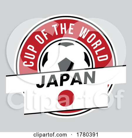 Japan Team Badge for Football Tournament by cidepix