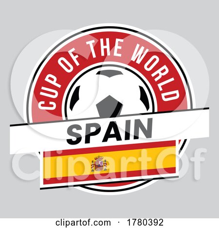Spain Team Badge for Football Tournament by cidepix