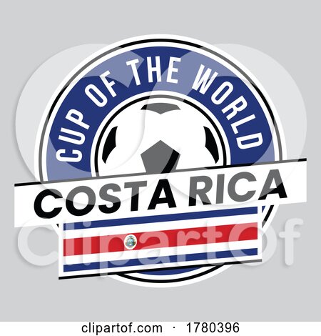 Costa Rica Team Badge for Football Tournament by cidepix