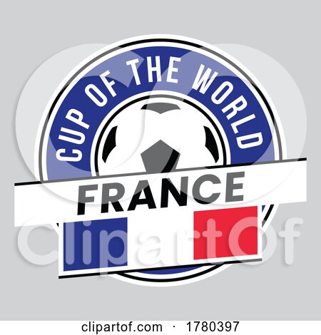 France Team Badge for Football Tournament by cidepix