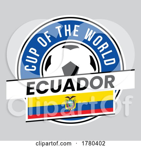 Ecuador Team Badge for Football Tournament by cidepix