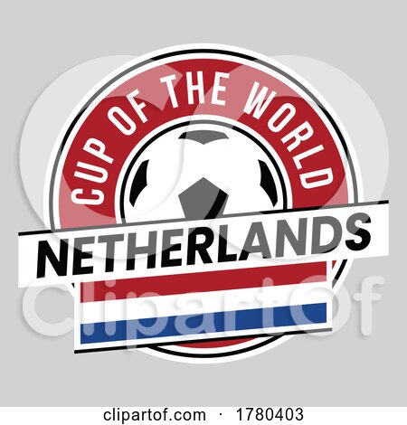 Netherlands Team Badge for Football Tournament by cidepix