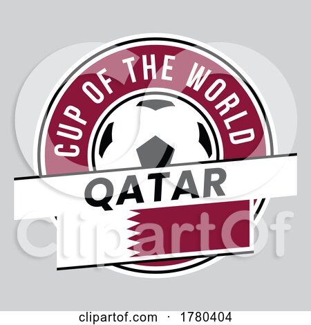 Qatar Team Badge for Football Tournament by cidepix
