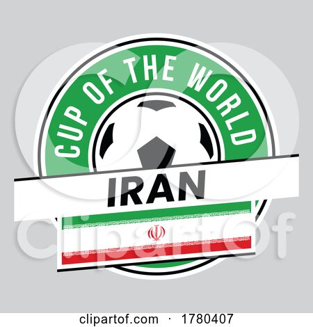 Iran Team Badge for Football Tournament by cidepix