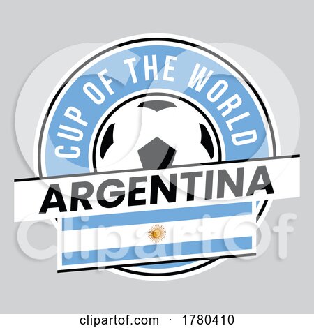 Argentina Team Badge for Football Tournament by cidepix