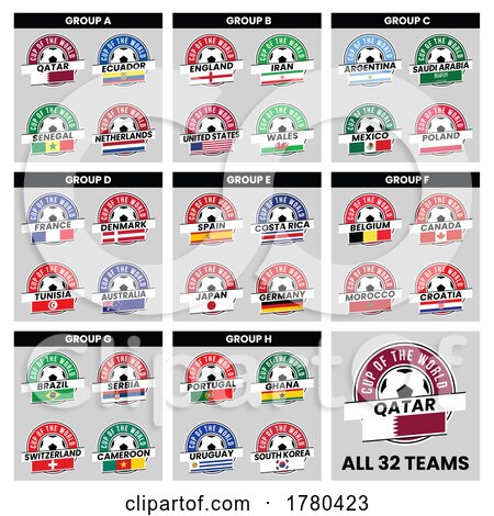 Team Badges for All Countries in Football Tournament by cidepix