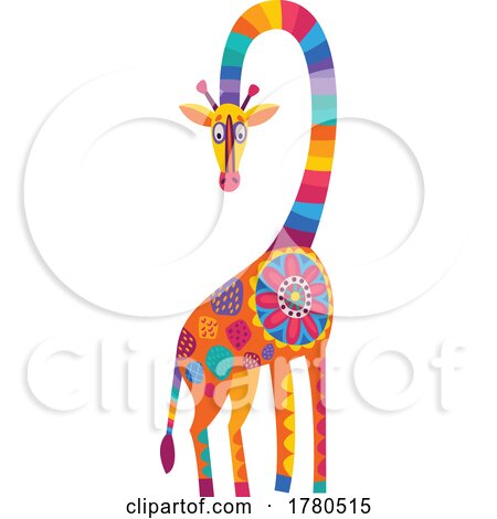 Mexican Themed Giraffe by Vector Tradition SM
