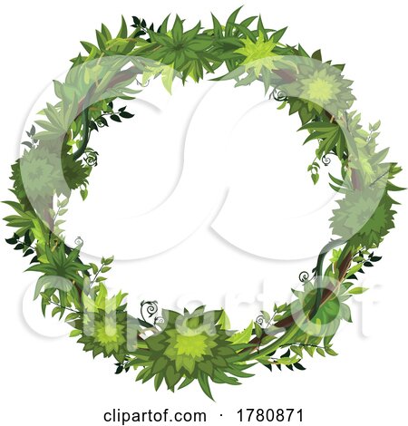 Tropical Foliage Frame by Vector Tradition SM