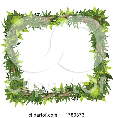 Tropical Foliage Frame by Vector Tradition SM