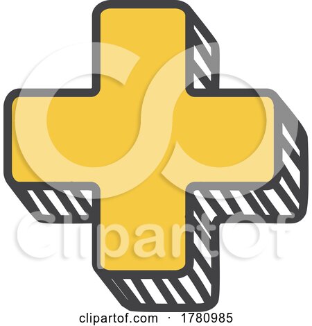 Cross or Plus Symbol by Vector Tradition SM