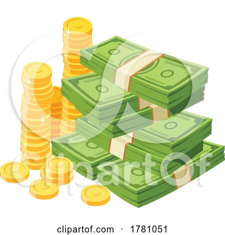 Greenbacks and Gold Coins by Vector Tradition SM