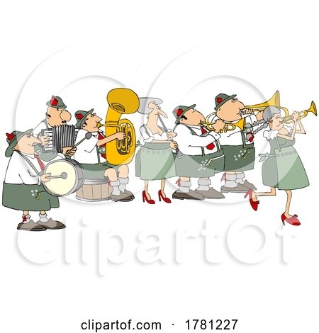 Cartoon German Oktoberfest Band by djart