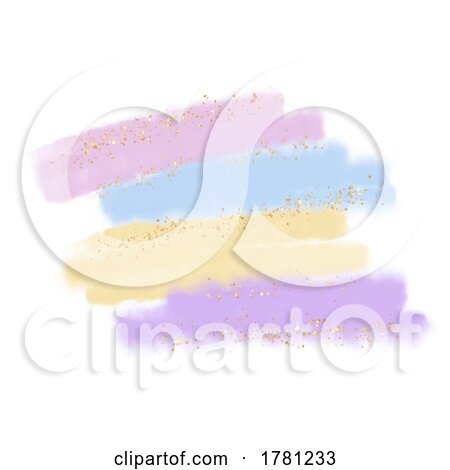 Pastel Coloured Watercolour and Glitter Background by KJ Pargeter