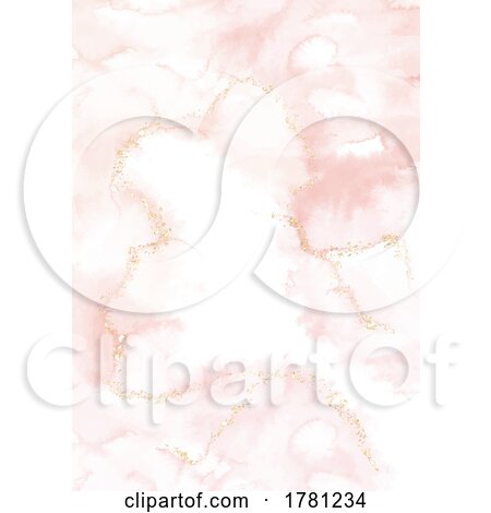 Pink Watercolour and Glitter Design Background by KJ Pargeter