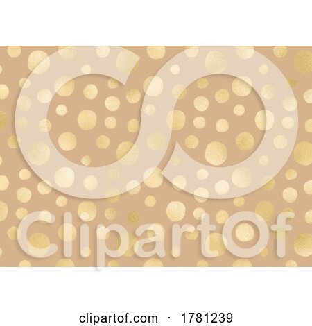 Gold Foil Polka Dot Pattern Background by KJ Pargeter