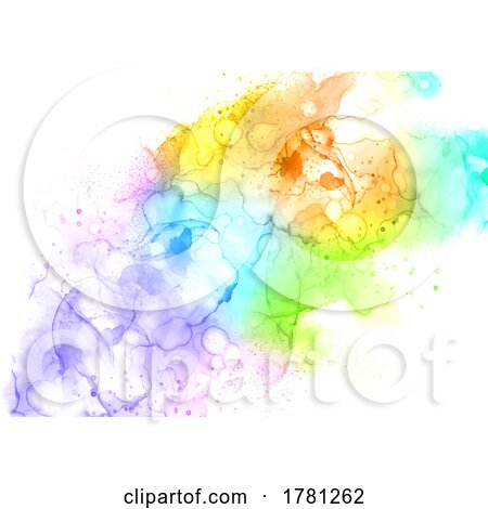 Colourful Hand Painted Alcohol Ink Background 2607 by KJ Pargeter