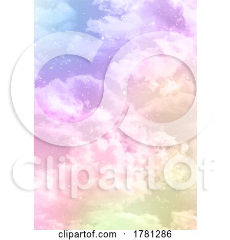 Cotton Candy Clouds Background with Sparkles by KJ Pargeter