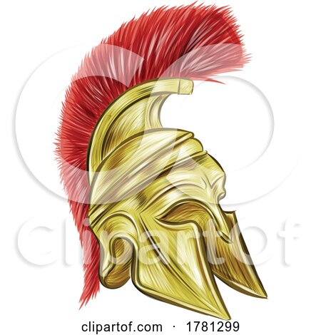 An Illustration of a Gladiator Helmet by Domenico Condello